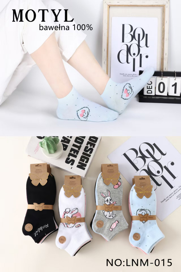 Skarpety damskie Roz 35-42, Mix kolor Paczka 40 szt